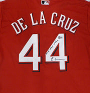 Cincinnati Reds Elly De La Cruz Autographed Red Nike Jersey "MLB Debut 6/6/23" Beckett BAS QR #W710326