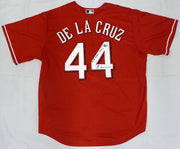 Cincinnati Reds Elly De La Cruz Autographed Red Nike Jersey "MLB Debut 6/6/23" Beckett BAS QR #W710326