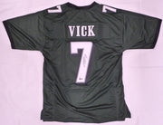 Philadelphia Eagles Michael Vick Autographed Green Custom Jersey Beckett BAS QR #3W063589