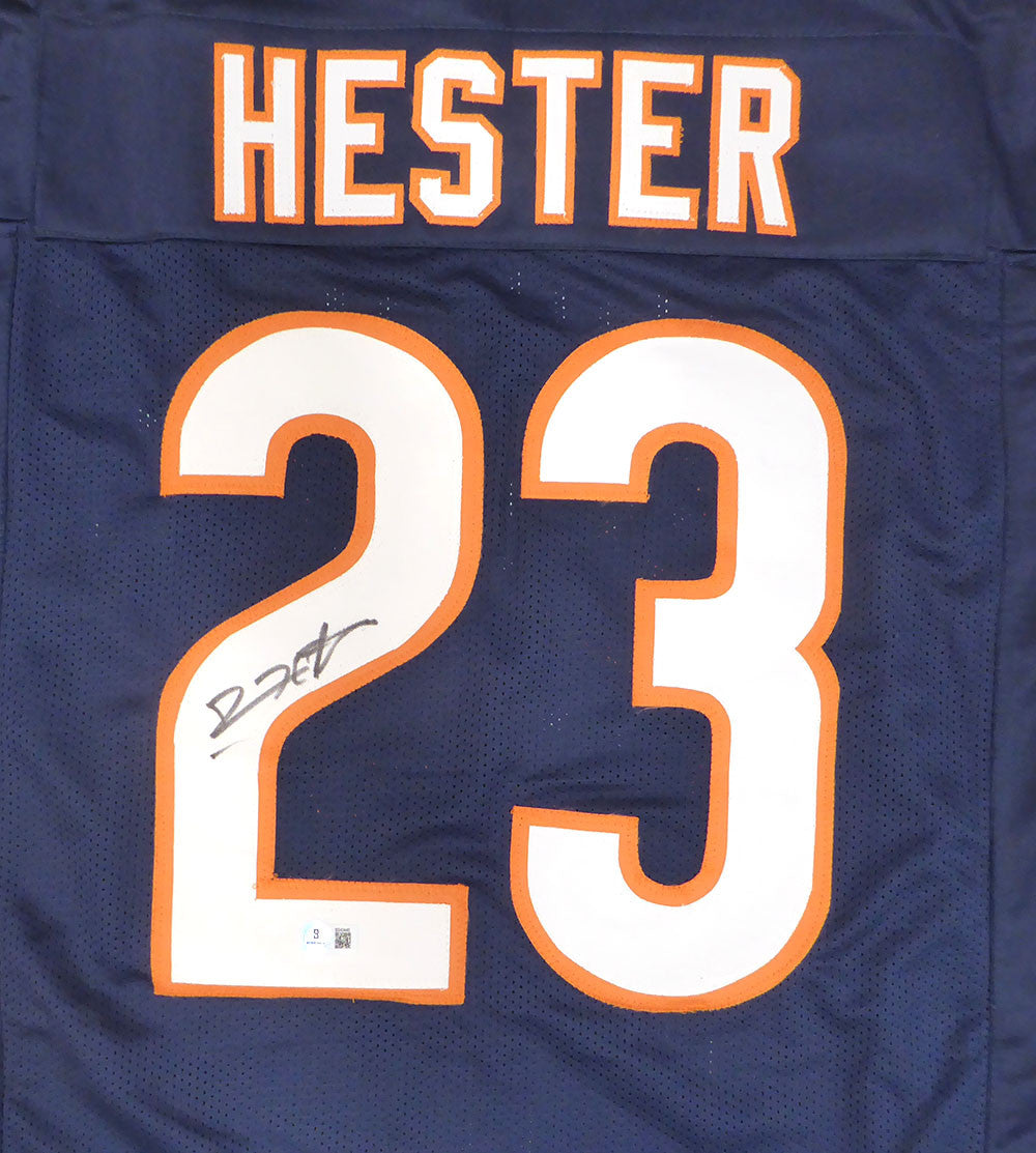Chicago Bears Devin Hester Autographed Blue Custom Jersey Beckett BAS QR #BS43445