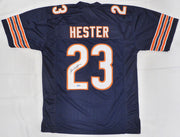 Chicago Bears Devin Hester Autographed Blue Custom Jersey Beckett BAS QR #BS43445
