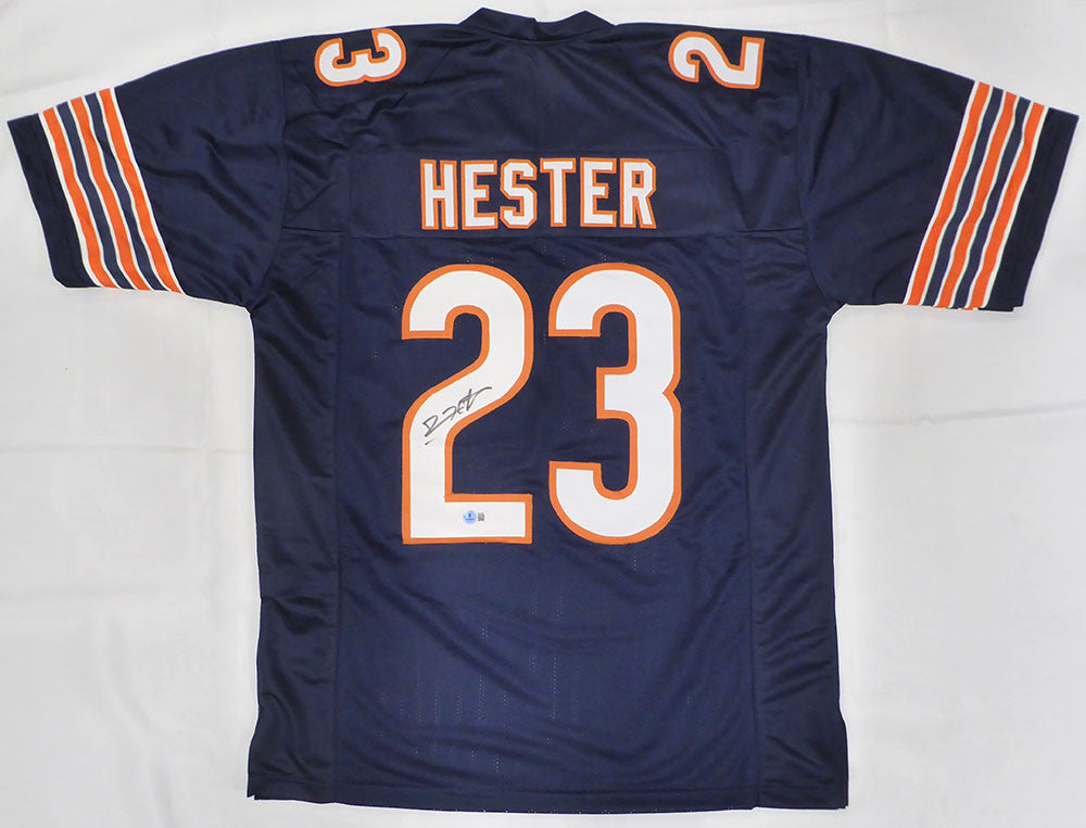 Chicago Bears Devin Hester Autographed Blue Custom Jersey Beckett BAS QR #BS43445