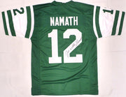 New York Jets Joe Namath Autographed Green Custom Jersey "Willie" Beckett BAS QR #3W324457