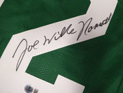 New York Jets Joe Namath Autographed Green Custom Jersey "Willie" Beckett BAS QR #3W324457