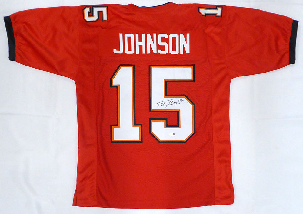 Tampa Bay Buccaneers Tez Johnson Autographed Red Custom Jersey JSA #WC164498