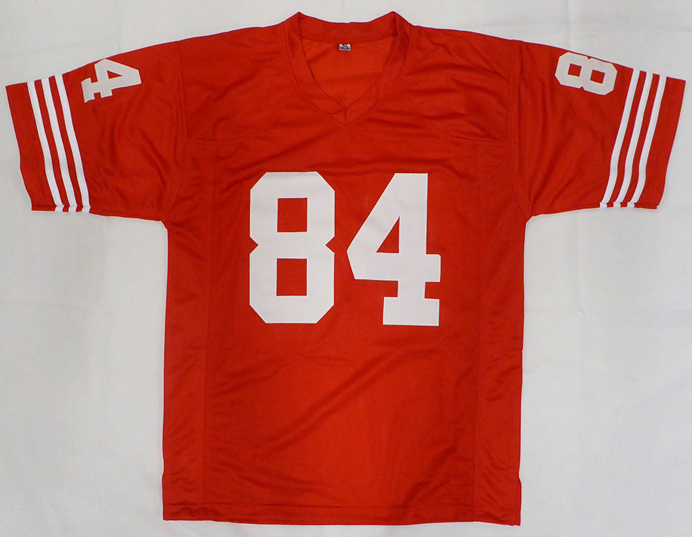 San Francisco 49ers Brent Jones Autographed Red Custom Jersey (Upside down) PSA/DNA #X59702
