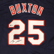 Minnesota Twins Byron Buxton Autographed Blue Custom Jersey Beckett BAS QR #1W668594