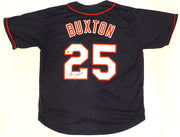 Minnesota Twins Byron Buxton Autographed Blue Custom Jersey Beckett BAS QR #1W668594