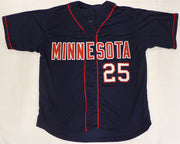 Minnesota Twins Byron Buxton Autographed Blue Custom Jersey Beckett BAS QR #1W668594