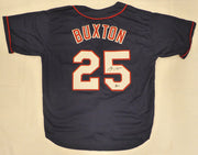 Minnesota Twins Byron Buxton Autographed Blue Custom Jersey Beckett BAS QR #1W668593