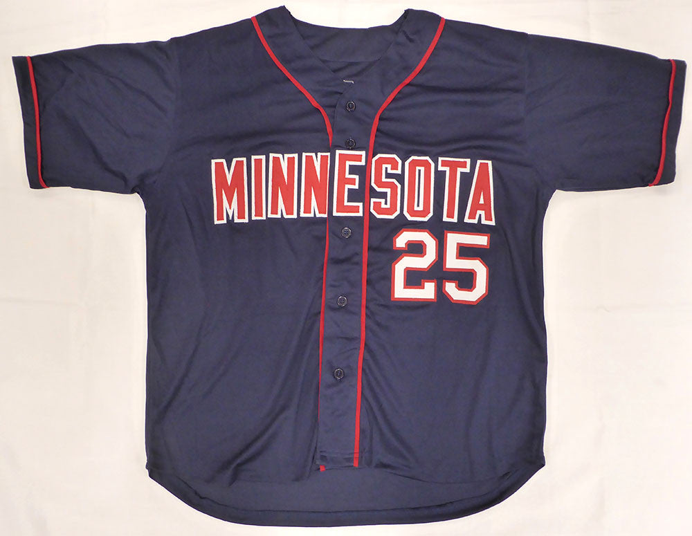 Minnesota Twins Byron Buxton Autographed Blue Custom Jersey Beckett BAS QR #1W668593