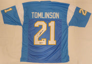 San Diego Chargers LaDainian Tomlinson Autographed Powder Blue Custom Jersey "HOF 17" Beckett BAS QR #1W895057