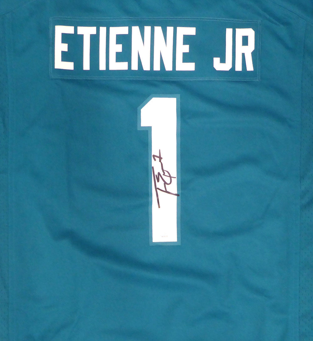 Jacksonville Jaguars Travis Etienne Autographed Teal Nike Jersey JSA #AU30110