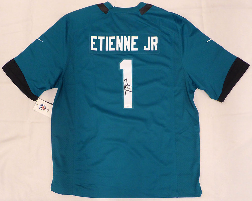Jacksonville Jaguars Travis Etienne Autographed Teal Nike Jersey JSA #AU30110