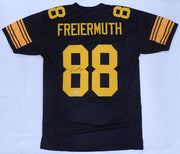 Pittsburgh Steelers Pat Freiermuth Autographed Black Custom Jersey Beckett BAS QR #WZ58523