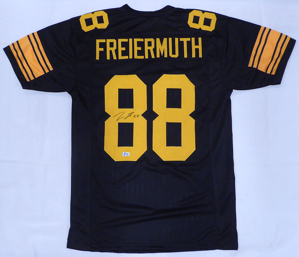Pittsburgh Steelers Pat Freiermuth Autographed Black Custom Jersey Beckett BAS QR #WZ58523