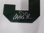 Michigan State Spartans Magic Johnson Autographed White Mitchell & Ness Jersey (Smudged) Beckett BAS QR #4W062587