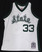 Michigan State Spartans Magic Johnson Autographed White Mitchell & Ness Jersey (Misspelled) Beckett BAS QR #4W062607