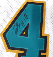 Memphis Grizzlies Zach Edey Autographed White Custom Jersey Beckett BAS QR #3W115175