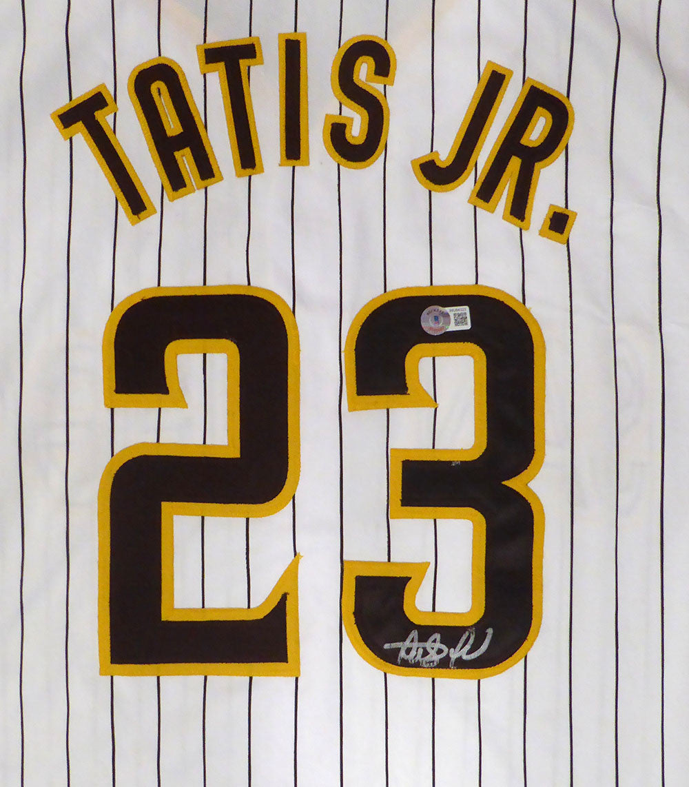 San Diego Padres Fernando Tatis Jr. Autographed White Custom Jersey Beckett BAS QR #WU84323