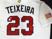 WBC Team USA Mark Teixeira Autographed White Authentic Majestic Jersey MLB Holo #MT00727885