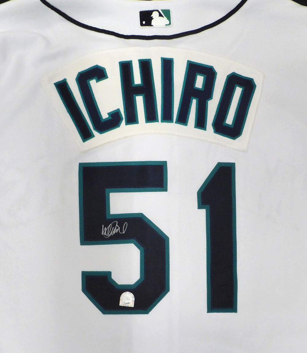 Seattle Mariners Ichiro Suzuki Autographed White Authentic Majestic Jersey MLB Holo #MT00062011