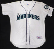 Seattle Mariners Edgar Martinez Autographed White Authentic Russell Jersey MLB Holo #M00214801