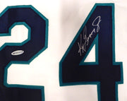 Seattle Mariners Ken Griffey Jr. Autographed White Authentic Russell Jersey UDA Holo #BAF95495