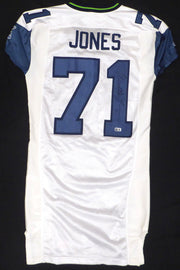 Seattle Seahawks Walter Jones Autographed White 2006 Reebok Authentic Jersey Beckett BAS QR #BU86958