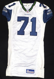 Seattle Seahawks Walter Jones Autographed White 2006 Reebok Authentic Jersey Beckett BAS QR #BU86958