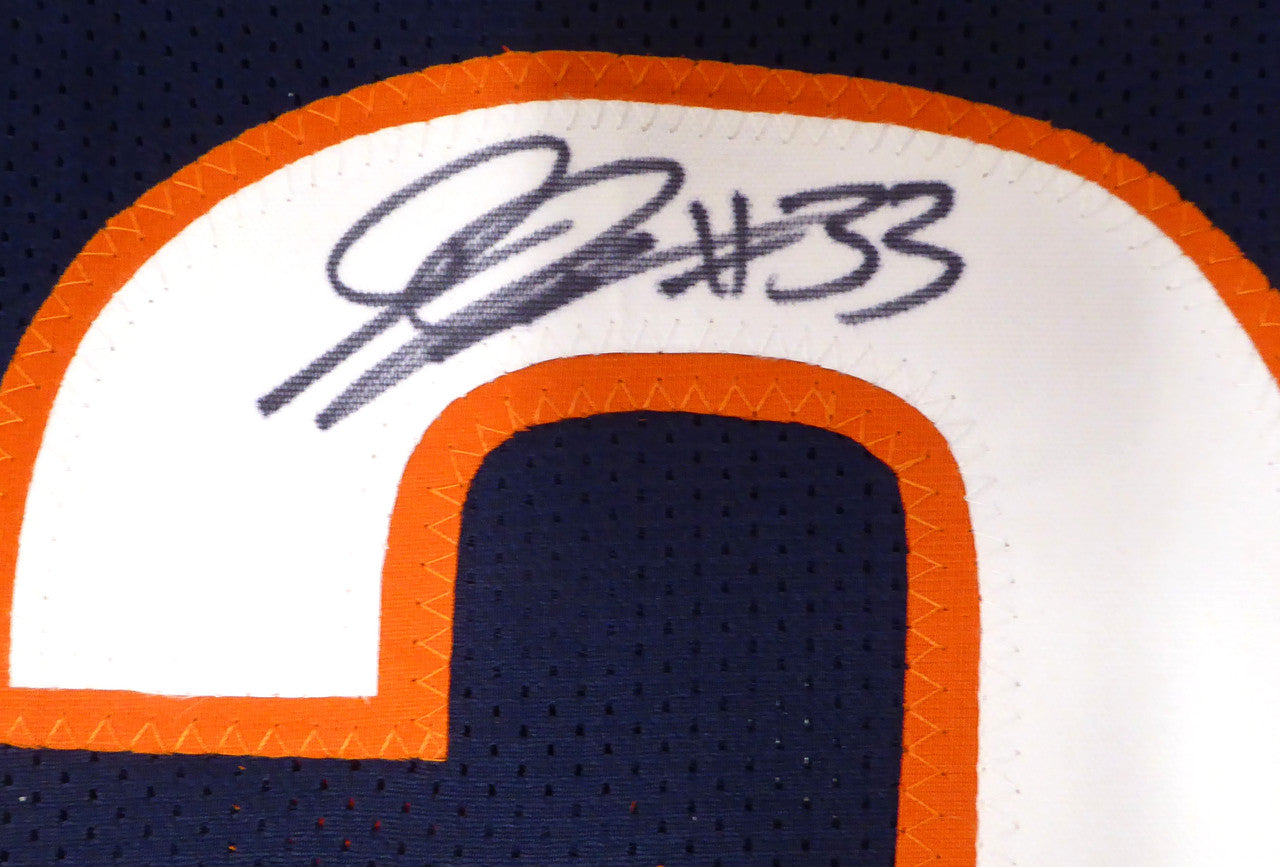 Chicago Bears Jaylon Johnson Autographed Blue Jersey Beckett BAS QR #BN16475