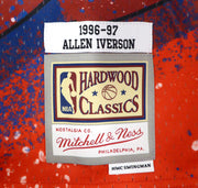 Phildelphia 76ers Allen Iverson Autographed Blue Authentic Mitchell & Ness Jersey (Smudged) Beckett BAS QR #3W343402