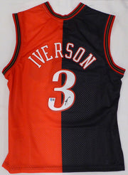 Phildelphia 76ers Allen Iverson Autographed Red Authentic Mitchell & Ness Jersey Beckett BAS QR #3W343993