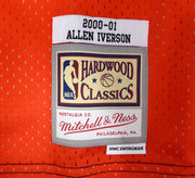 Phildelphia 76ers Allen Iverson Autographed Red Authentic Mitchell & Ness Jersey Beckett BAS QR #3W343993