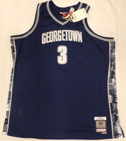 Georgetown Bulldogs Allen Iverson Autographed Blue Authentic Mitchell & Ness Jersey Beckett BAS QR #3W343403