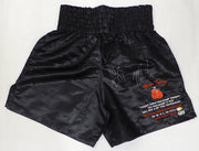 Mike Tyson Autographed Black Trunks "HOF 2011" Beckett BAS QR #BU86956