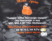 Mike Tyson Autographed Black Trunks "HOF 2011" Beckett BAS QR #BU86956