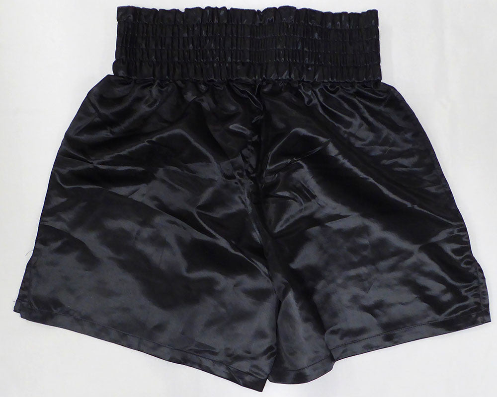 Mike Tyson Autographed Black Trunks "HOF 2011" Beckett BAS QR #BU86956