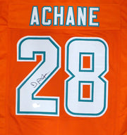 Miami Dolphins De'Von Achane Autographed Orange Jersey Beckett BAS QR #2W731784