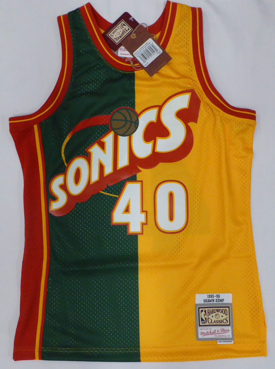 Seattle Supersonics Shawn Kemp Autographed Green Authentic Mitchell & Ness Jersey "Reign Man" Beckett BAS QR #4W199988