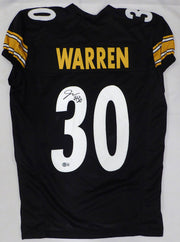Pittsburgh Steelers Jaylen Warren Autographed Black Jersey Beckett BAS QR #1W174974
