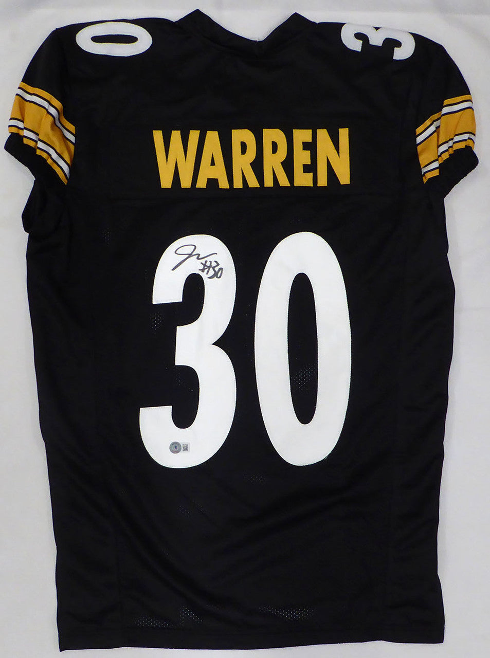 Pittsburgh Steelers Jaylen Warren Autographed Black Jersey Beckett BAS QR #1W174974