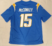 Los Angeles Chargers Ladd McConkey Autographed Blue Nike Jersey Beckett BAS QR #1W661797