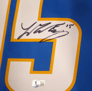 Los Angeles Chargers Ladd McConkey Autographed Blue Nike Jersey Beckett BAS QR #1W661797
