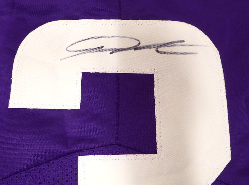 Minnesota Vikings Jordan Addison Autographed Purple Jersey Beckett BAS QR #2W886080