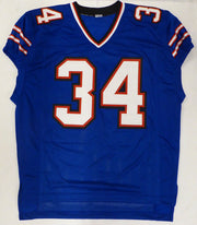 Buffalo Bills Thurman Thomas Autographed Blue Jersey "Thurminator" Beckett BAS QR #2W782530