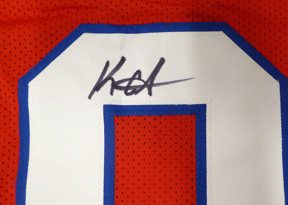 Buffalo Bills Keon Coleman Autographed Red Jersey Beckett BAS QR #1W572507
