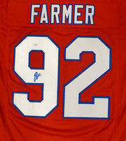 New England Patriots Joshua Farmer Autographed Red Jersey JSA #CF26736