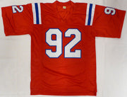 New England Patriots Joshua Farmer Autographed Red Jersey JSA #CF26736