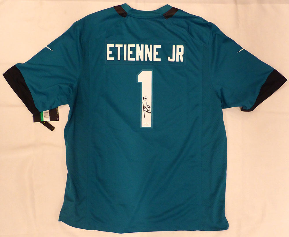 Jacksonville Jaguars Travis Etienne Autographed Teal Nike Jersey JSA #AU30140